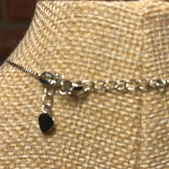 Sterling - Silver 925 18" chain with Silver Shell Pendant and Blue Sea-glass - Picture 10 of 10